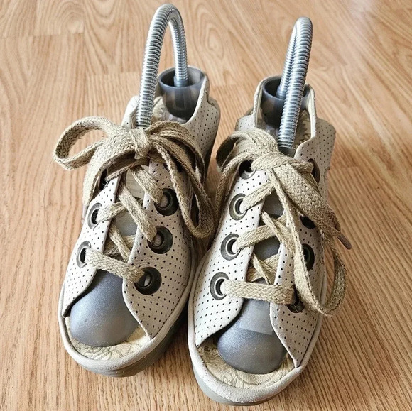 Fly London Leather Lace up Perforated Wedge Sandal Sizs 37. - Picture 2 of 13